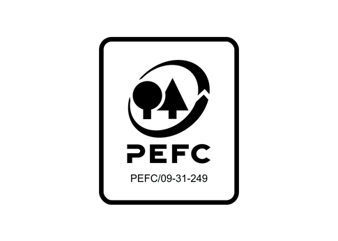 Pefc Label Pefc09 31 249 Pefc Logo Sort Med Ramme Wide (1)